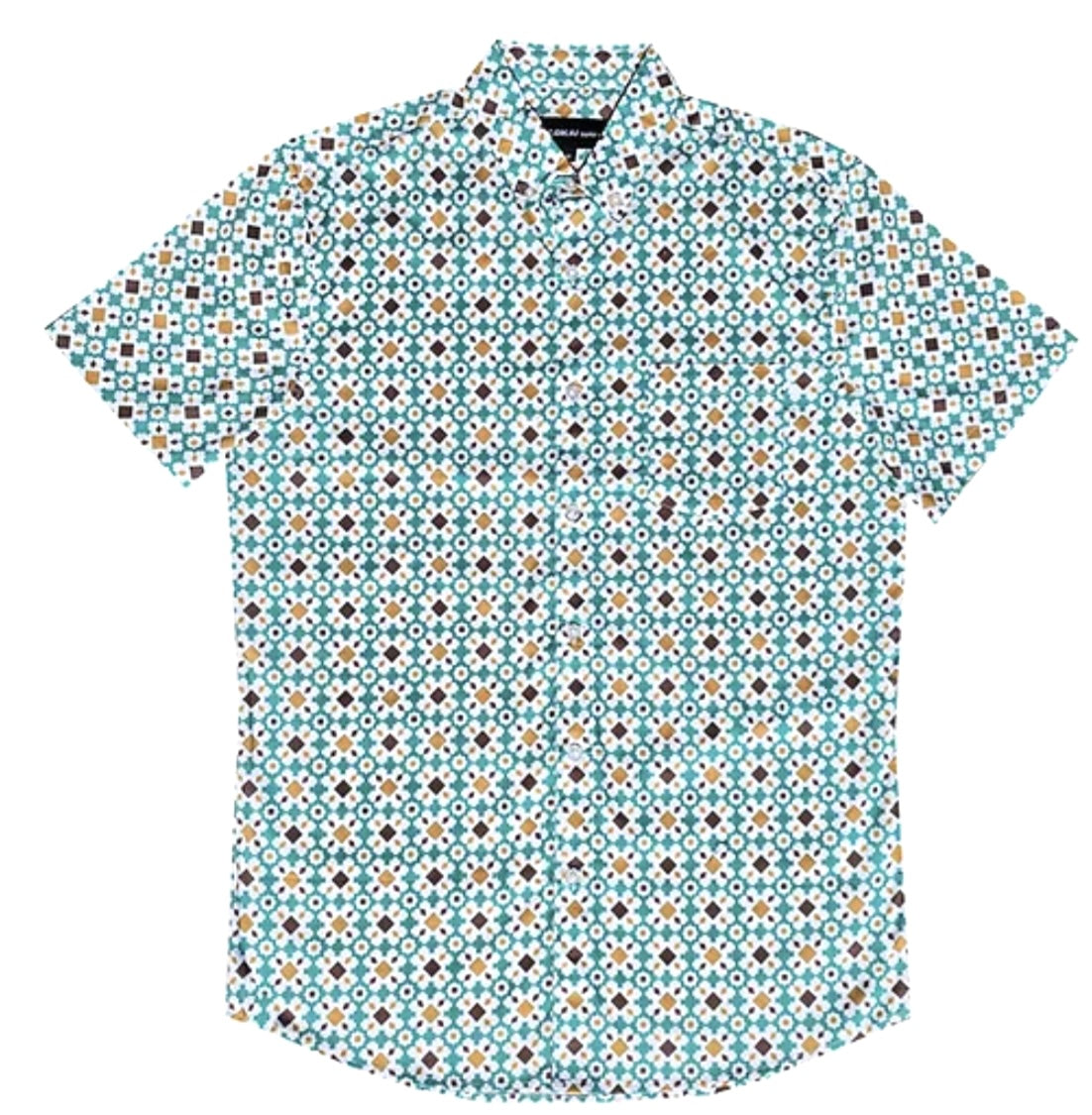 Molokai / Lanikai Vintage 100% cotton Shirt- geometric flowers 