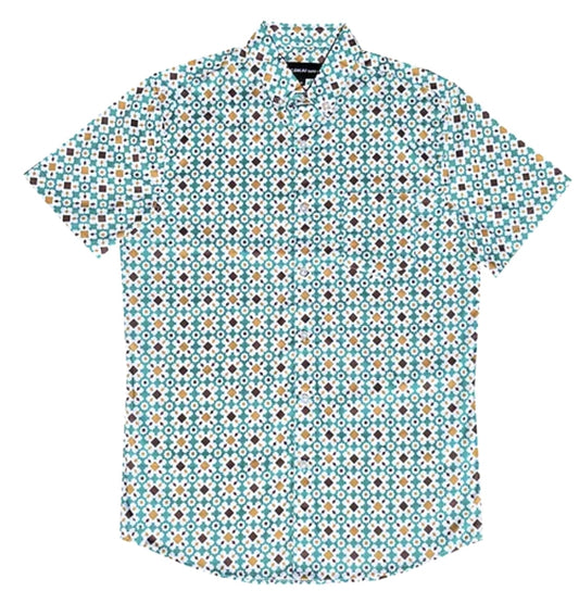Molokai / Lanikai Vintage 100% cotton Shirt- geometric flowers 