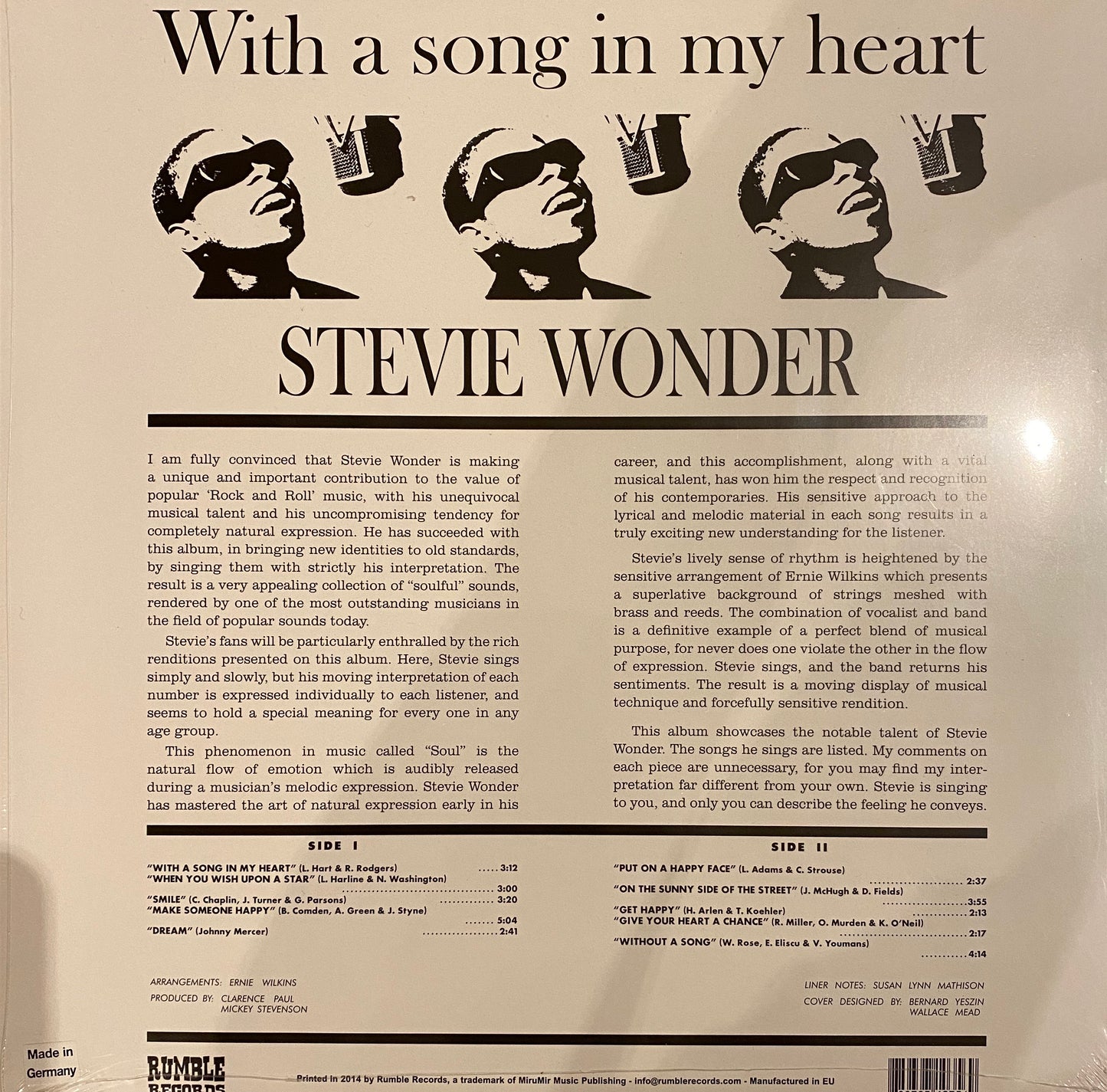 Stevie Wonder- With a song in my heart (made in Germany)