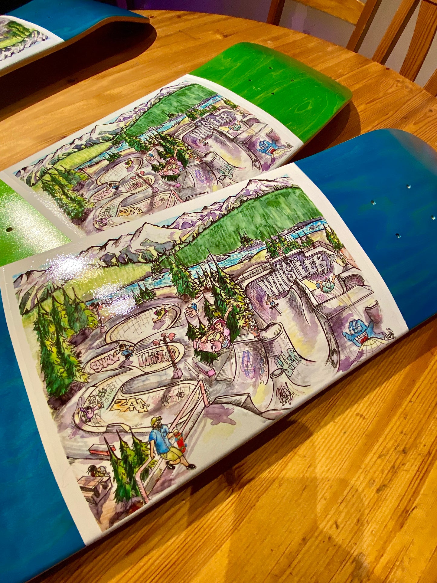TMC - "Whistler Sk8 Park" LTD Edition Skateboard deck (8.25)