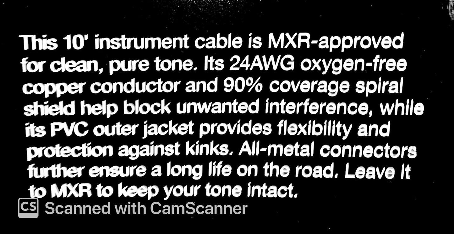 Guitar 10ft Cable - MXR Dunlop