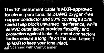 Guitar 10ft Cable - MXR Dunlop