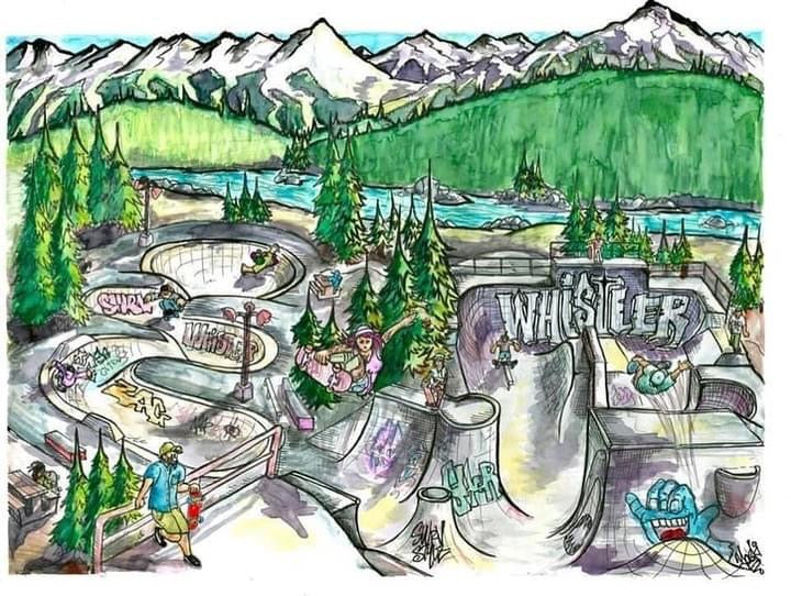 TMC - "Whistler Sk8 Park" LTD Edition Skateboard deck (8.25)