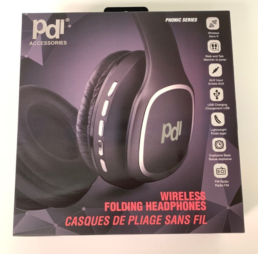 Wireless folding headphones