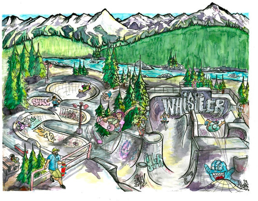 LTD ReIssue Poster 18in x 24in "Whistler Sk8park"