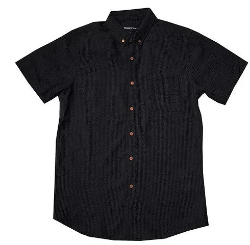 Molokai / Lanikai Vintage 100% Rayon Shirt- Black Ribbed