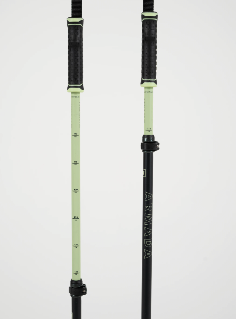 ARMADA AK Adjustable Ski Poles 2025 - Lime/Black