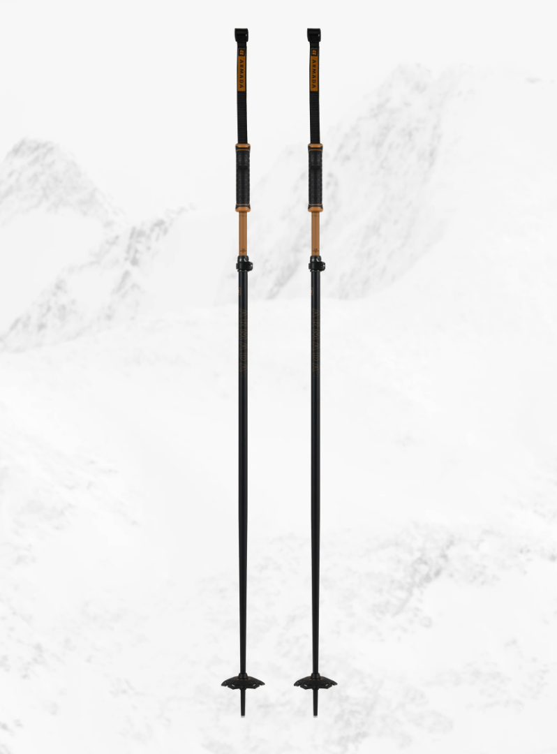 ARMADA AK Adjustable Ski Poles 2025 - Tan Leather/Black