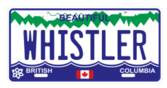 Whistler License Plates (12x6)