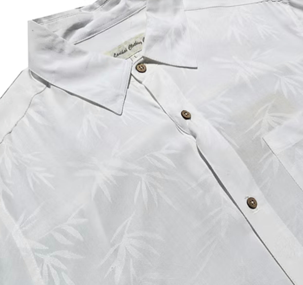 Molokai / Lanikai Vintage 100% Rayon Shirt- Pearly Rayon with Palms