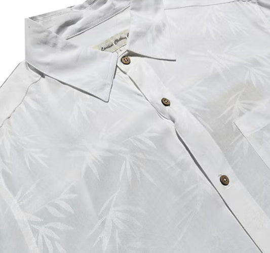 Molokai / Lanikai Vintage 100% Rayon Shirt- Pearly Rayon with Palms