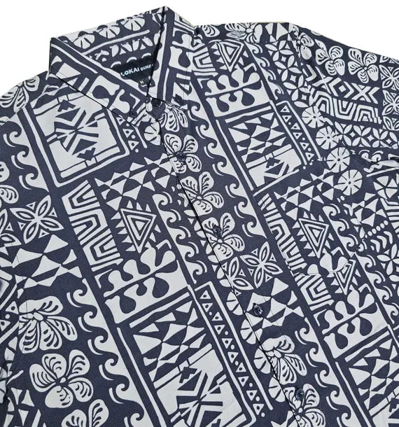 Molokai / Lanikai Vintage 100% Rayon Shirt- tribal